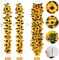 8Ft Sunflower Garland 4 Pack Artificial Sunflowers Hanging Vines Summer Garland Spring Flower Garland Decorations for Baby Shower Wedding Party Kitchen Birthday Bedroom Wall Decor (Yellow)